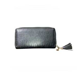 ‼️SALE‼️Lizard Embossed Long Black Wallet